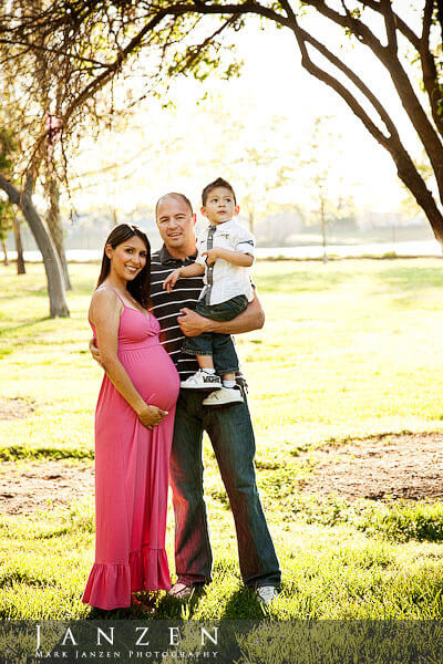 Maternity portrait with family