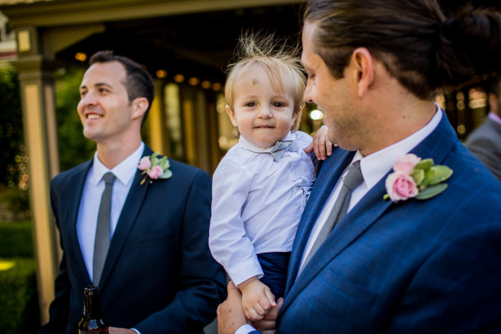 Cute ring bearer at The Winchester Mystery House in San Jose, CA