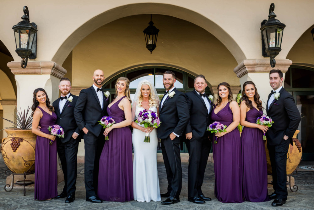 Bridal Party portrait before the wedding at Copper River Country Club
