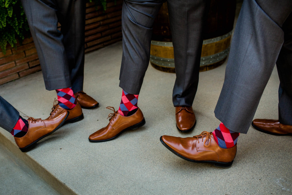 Groomsmen's colorful socks