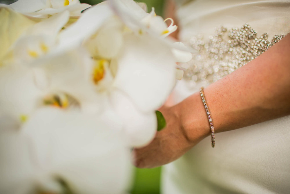 detail of brides bracelet