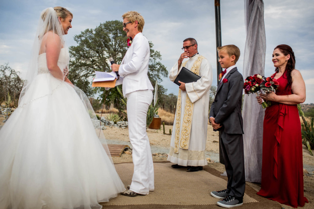 Brides say their vows
