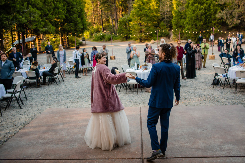 Bride and grooms first dance at Paradise Springs