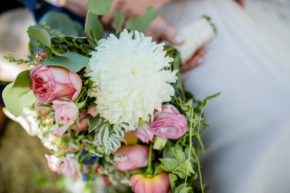 Detail of bride's bouquet